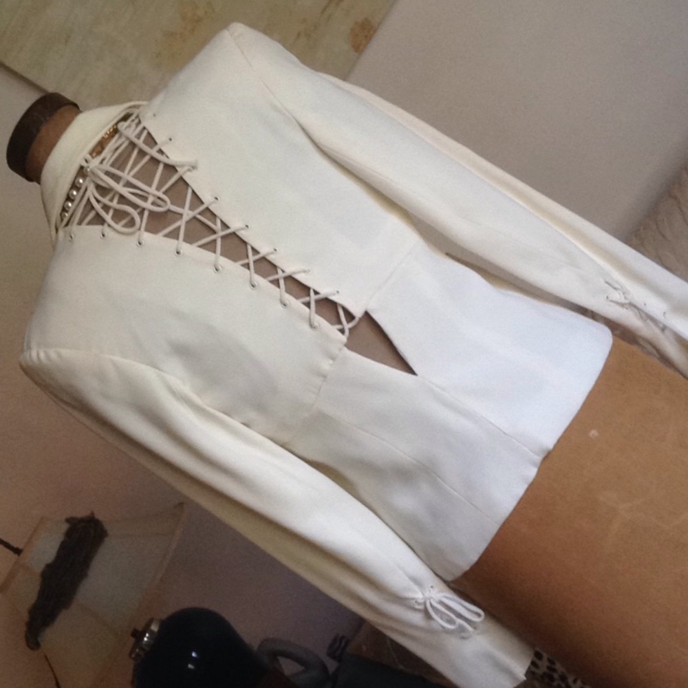 One of a kind lace up jacket